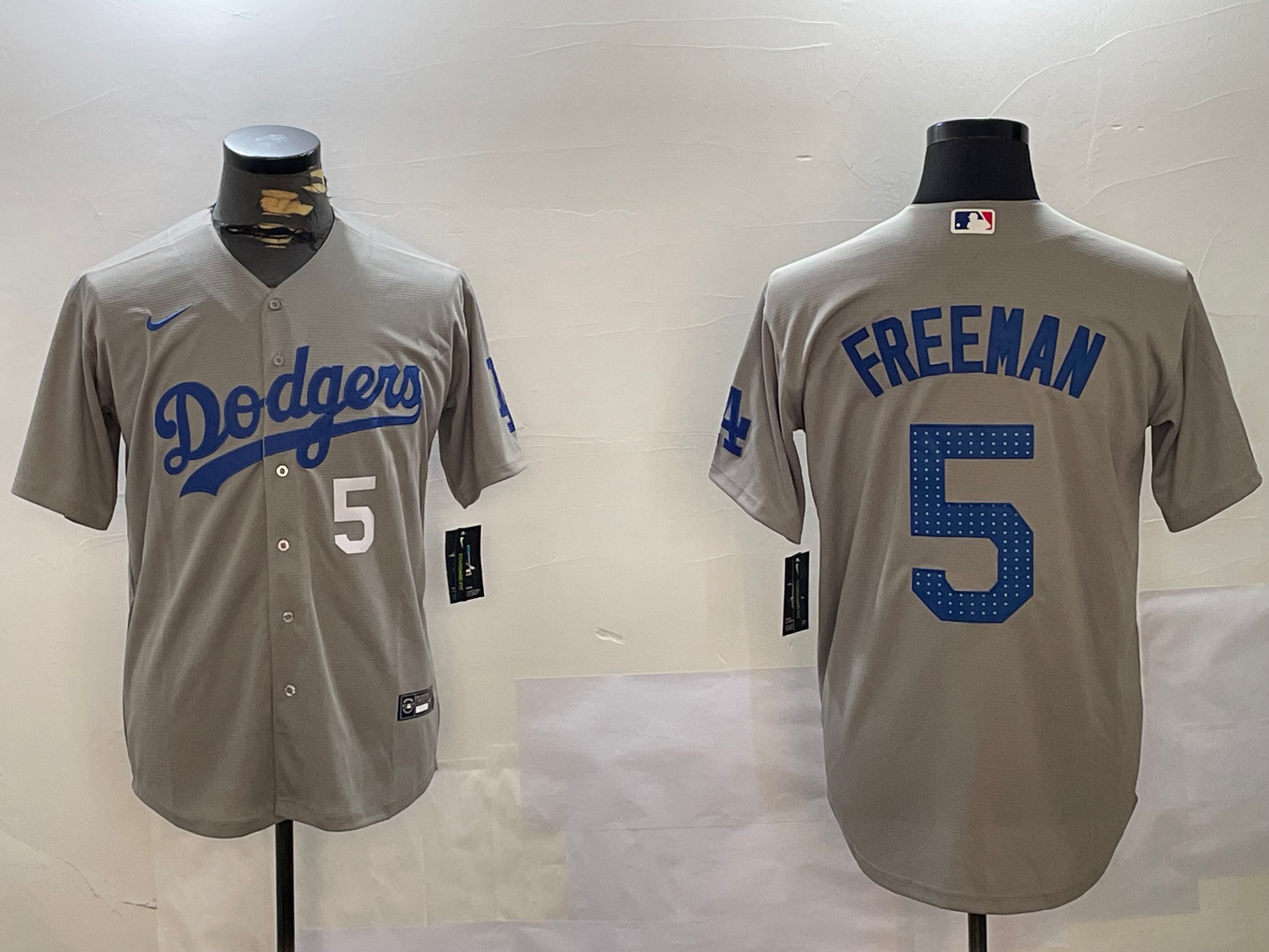 Men Los Angeles Dodgers #5 Freeman Grey Game 2024 Nike MLB Jersey style 12164->los angeles dodgers->MLB Jersey